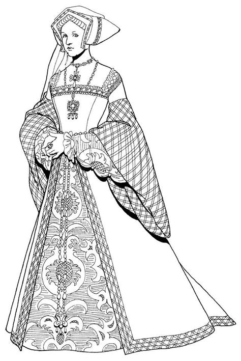 tudor colouring pages